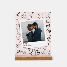 Señal Acrílica Feliz Día de San Valentín Foto Romántica Moderna y