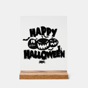 Señal Acrílica Feliz Halloween