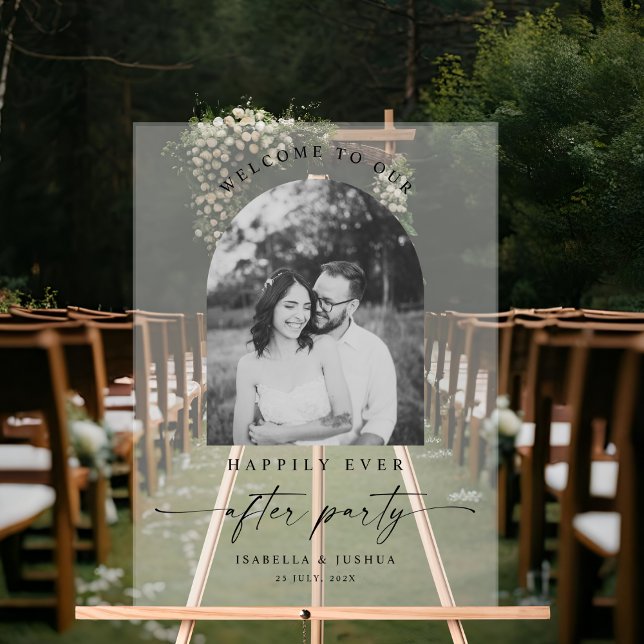 Señal Acrílica Feliz Nunca Después De La Bienvenida Del Boda Fies (Subido por el creador)