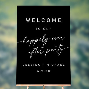 Señal Acrílica Feliz para siempre después de casar a Fiesta de du