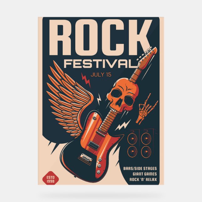 Señal Acrílica Festival de rock (Anverso)