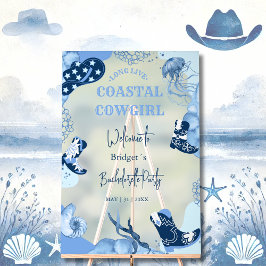 Señal Acrílica fiesta de bienvenida a bachelorette, una vaquera d