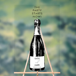 Señal Acrílica Fiesta de celebración comienza ahora la bienvenida