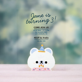 Señal Acrílica Fiesta de cumpleaños simple y divertida