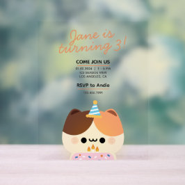 Señal Acrílica Fiesta de cumpleaños simple y divertida