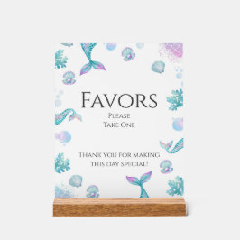 Señal Acrílica Fiesta de cumpleaños temática de sirena turquesa