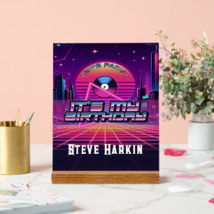 Señal Acrílica Fiesta Rockin Vaporwave
