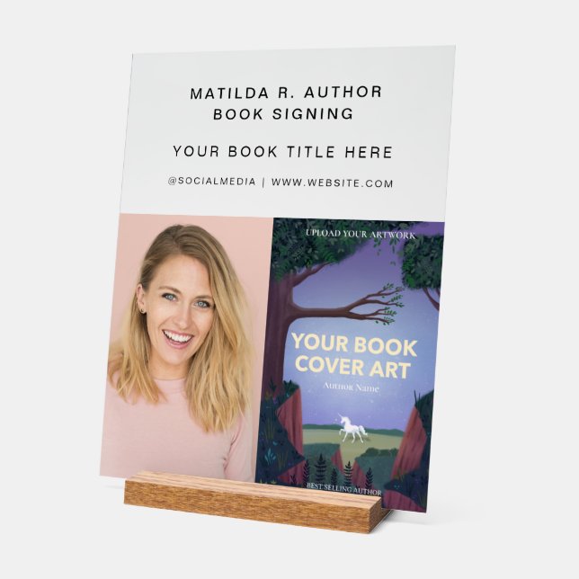 Señal Acrílica Firma de libros | Promoción del lanzamiento del li (Ángulo)