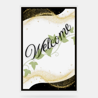 Señal Acrílica Firma del boda de bienvenida