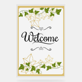 Señal Acrílica Firma del boda de bienvenida
