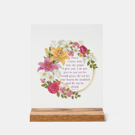 Señal Acrílica Floral Juan 14:7