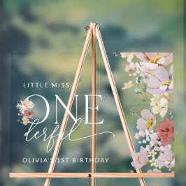 Señal Acrílica Flores Coloridas, Boho, Primera Bienvenida De Cump