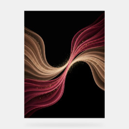 Señal Acrílica Flujo Eterno de Amor — Arte Romántico Abstracto