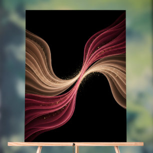 Señal Acrílica Flujo Eterno de Amor — Arte Romántico Abstracto