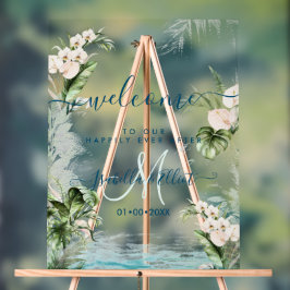 Señal Acrílica Foliage de la jungla tropical de PixDezines