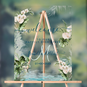 Señal Acrílica Foliage de la jungla tropical de PixDezines