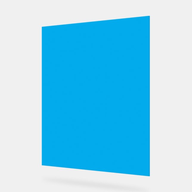 Señal Acrílica Fondo azul brillante sólido (Ángulo)