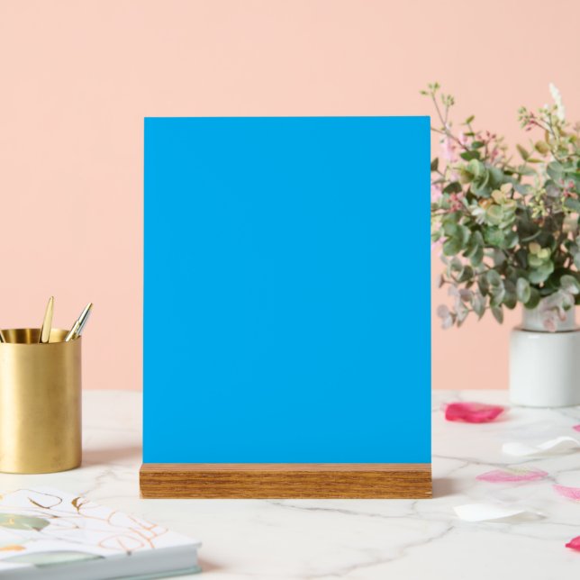 Señal Acrílica Fondo azul cyan sólido (Boda)