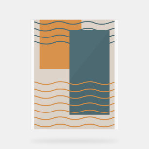 Señal Acrílica Fondo de diseño solar y lunar
