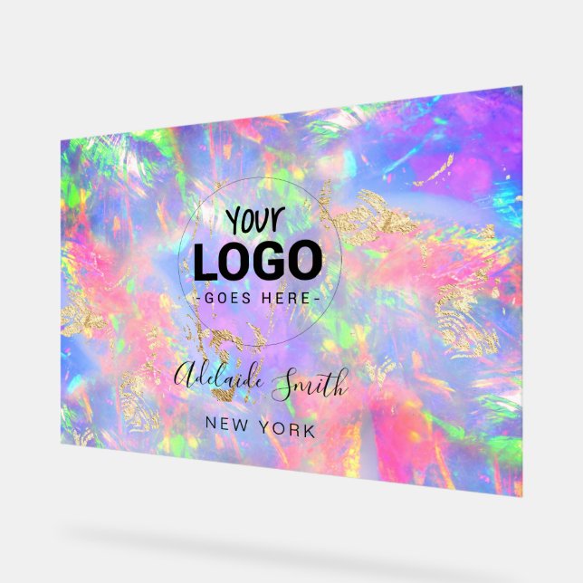 Señal Acrílica fondo de opal de incendio (Ángulo)