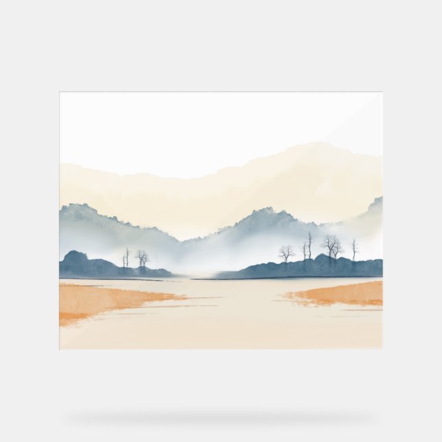 Señal Acrílica Fondo de paisaje acuático (Anverso)