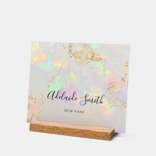 Señal Acrílica fondo opal pequeño