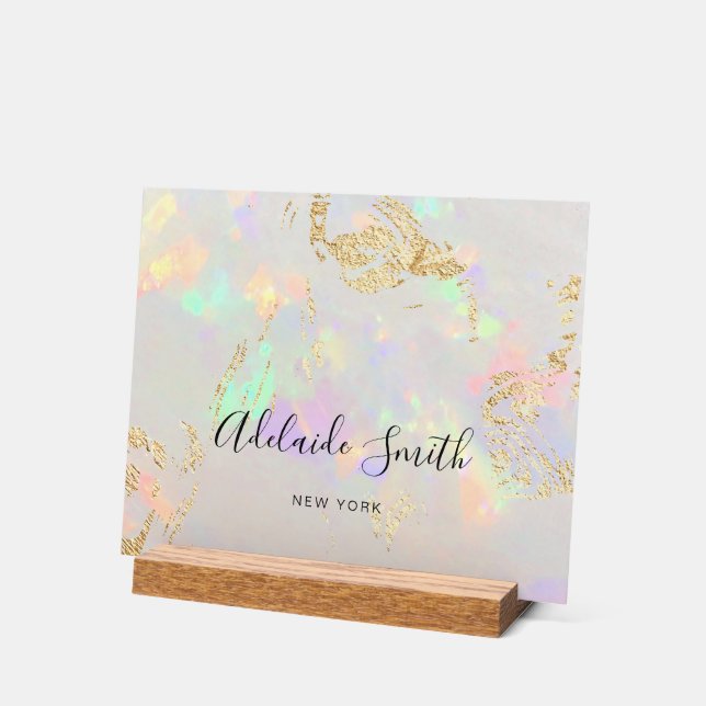 Señal Acrílica fondo opal pequeño (Ángulo)