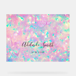 Señal Acrílica fondo rosa púrpura opal