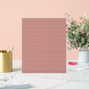 Señal Acrílica fondo rosa y blanco con un patrón