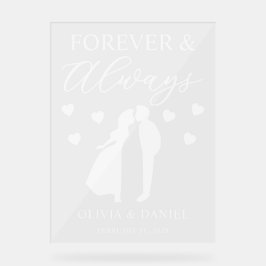 Señal Acrílica Forever & Always Custom Wedding
