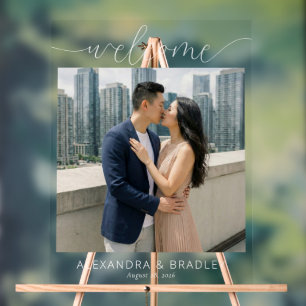 Señal Acrílica Foto Azul Beige Romántica