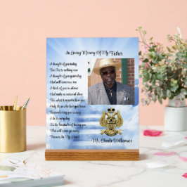 Señal Acrílica Foto conmemorativa de Mason de 33 grados