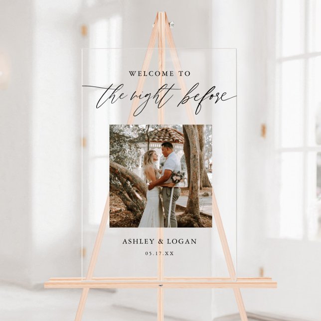 Señal Acrílica Foto De Bienvenida De La Noche Antes Del Ensayo (Subido por el creador)