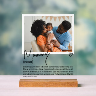 Señal Acrílica Foto mami y descripción personalizada de la column