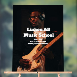 Señal Acrílica Foto personalizada de la Escuela de Música Rótulo