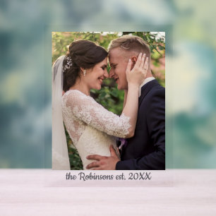 Señal Acrílica Foto personalizada de la familia boda