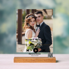 Señal Acrílica Foto personalizada del Boda de la canción de prime