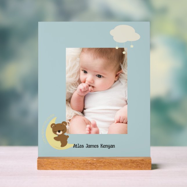 Señal Acrílica Foto personalizada sobre el Rótulo de la Luna (Neutral )