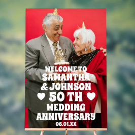 Señal Acrílica Foto personalizado 50 aniversario del Boda de Oro