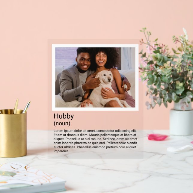 Señal Acrílica Foto y descripción personalizada Cambiar texto (Boda)