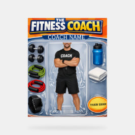 Señal Acrílica Foto y nombre del entrenador de acondicionamiento 