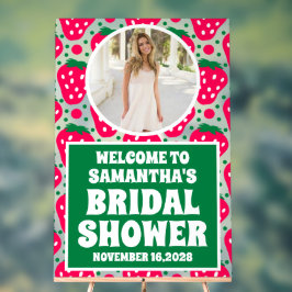 Señal Acrílica Fotos de fresa Ducha de novia Bienvenida Escarcha
