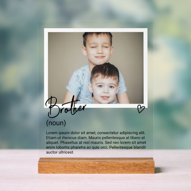 Señal Acrílica Fotos de Hermano y Descripción de la Nación Person (Neutral )