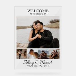 Señal Acrílica Fotos modernas de casamiento personalizado