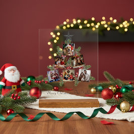 Señal Acrílica Fotos personalizadas de Navidad en árbol