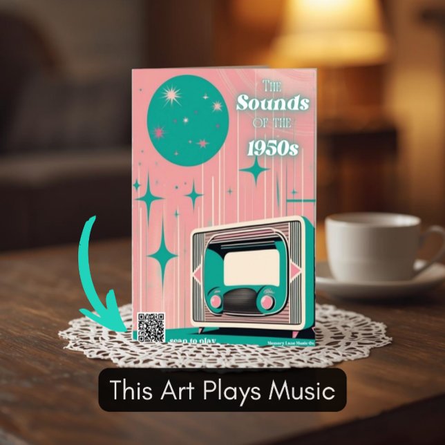 Señal Acrílica Framed 1950s Music Art Dementia Gift with QR Code (Subido por el creador)