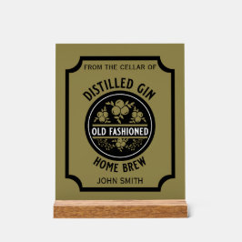 Señal Acrílica Frasco de personalizado Gin