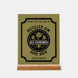 Señal Acrílica Frasco de personalizado Gin