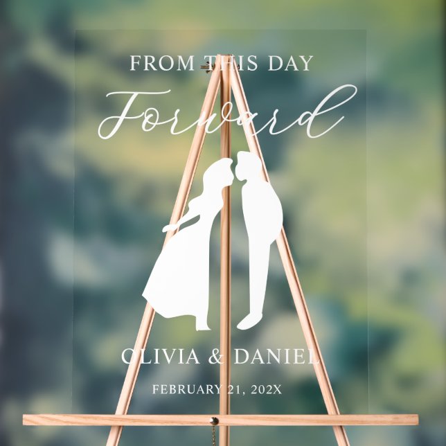Señal Acrílica From This Day Forward Personalized Wedding Welcome (Neutral )