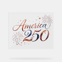 Señal Acrílica Fuegos Artificiales del 250 Aniversario de Estados